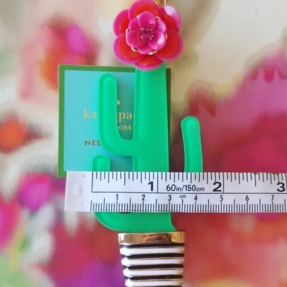Kate Spade Scenic Route Cactus Acrylic Rare Novelty Necklace